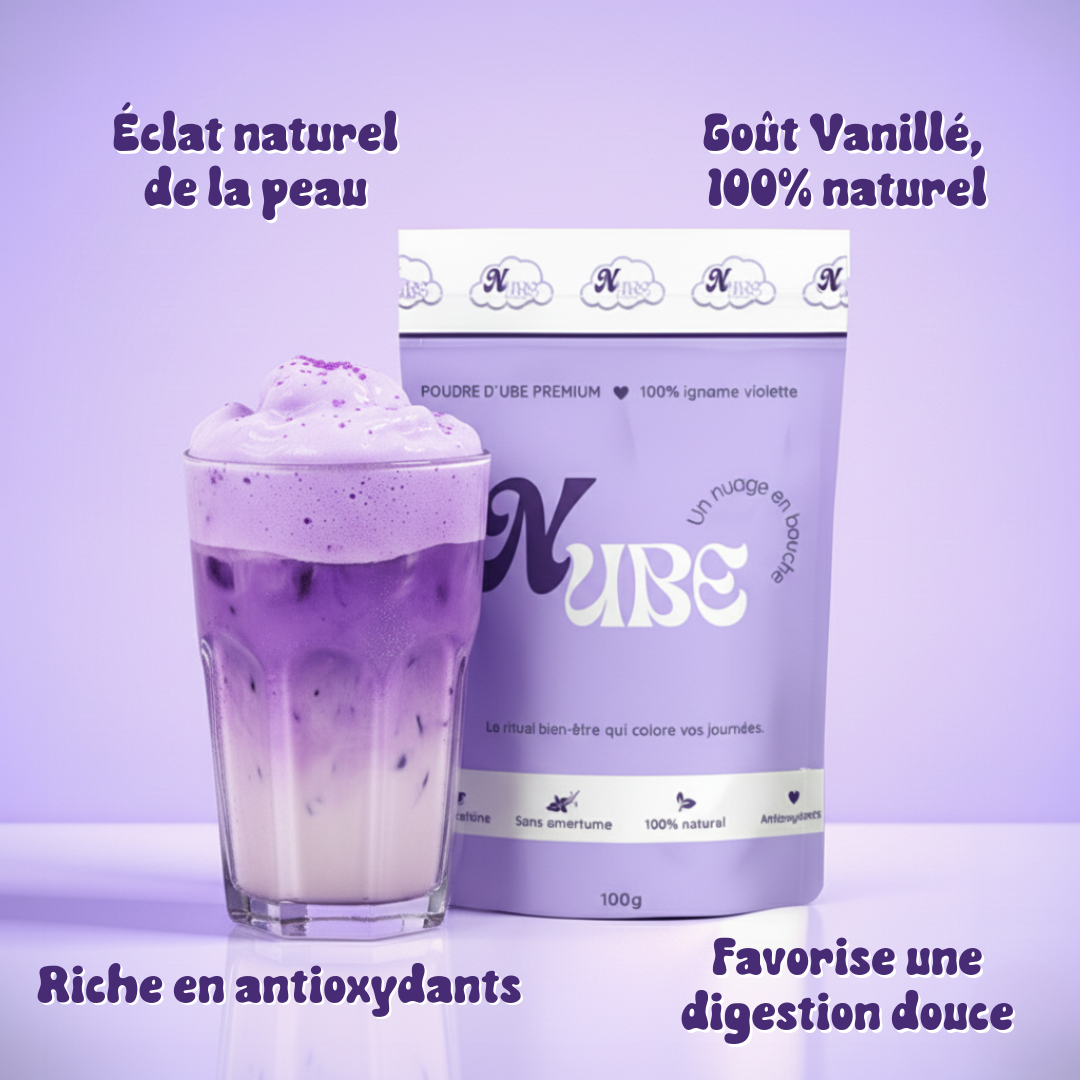 Poudre d’ube Premium — L’alternative douce & violette au café